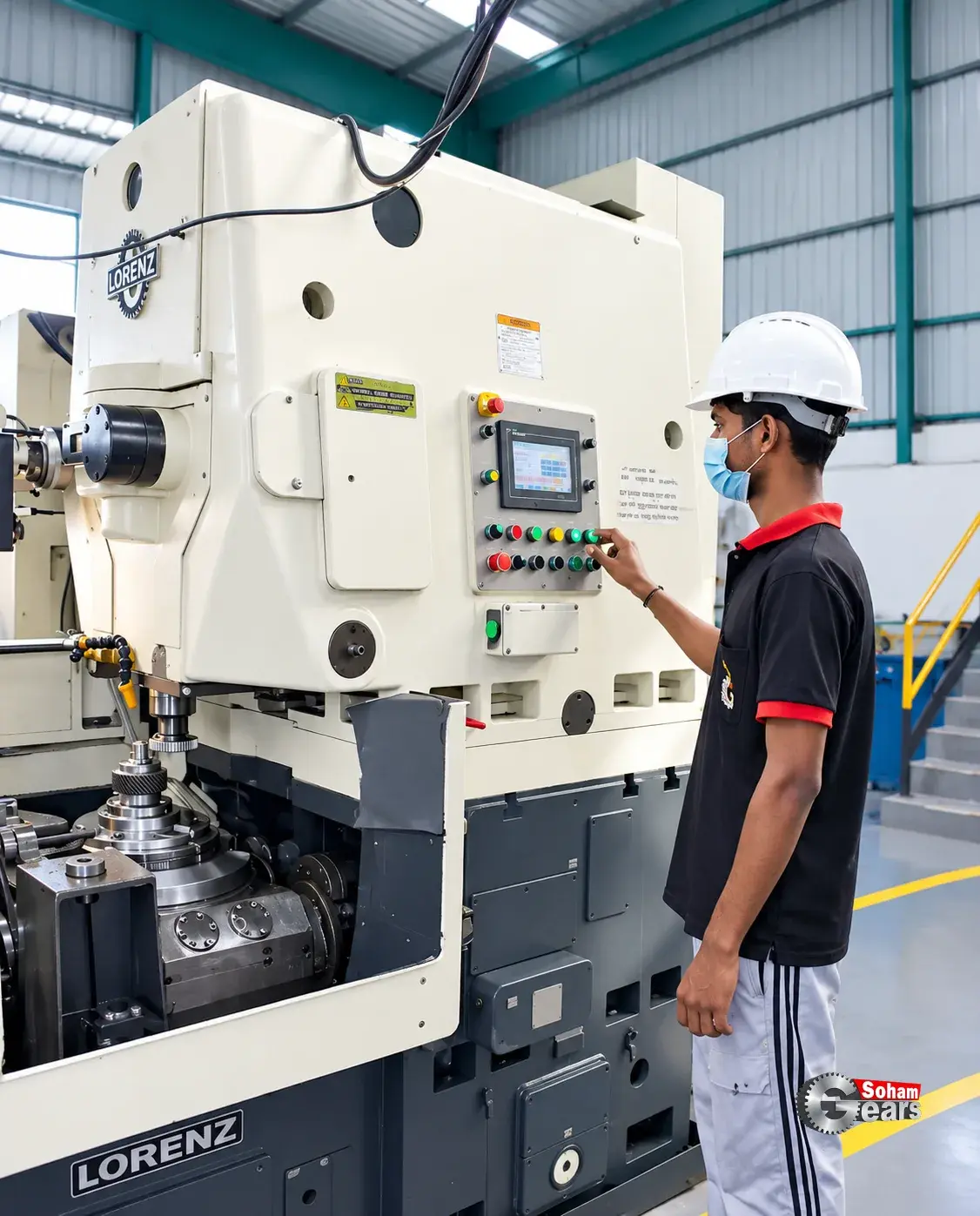 Machine operator at work
